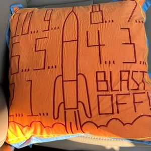 Rocket Throw Pillow -  Crate&Kids - Land of Nod